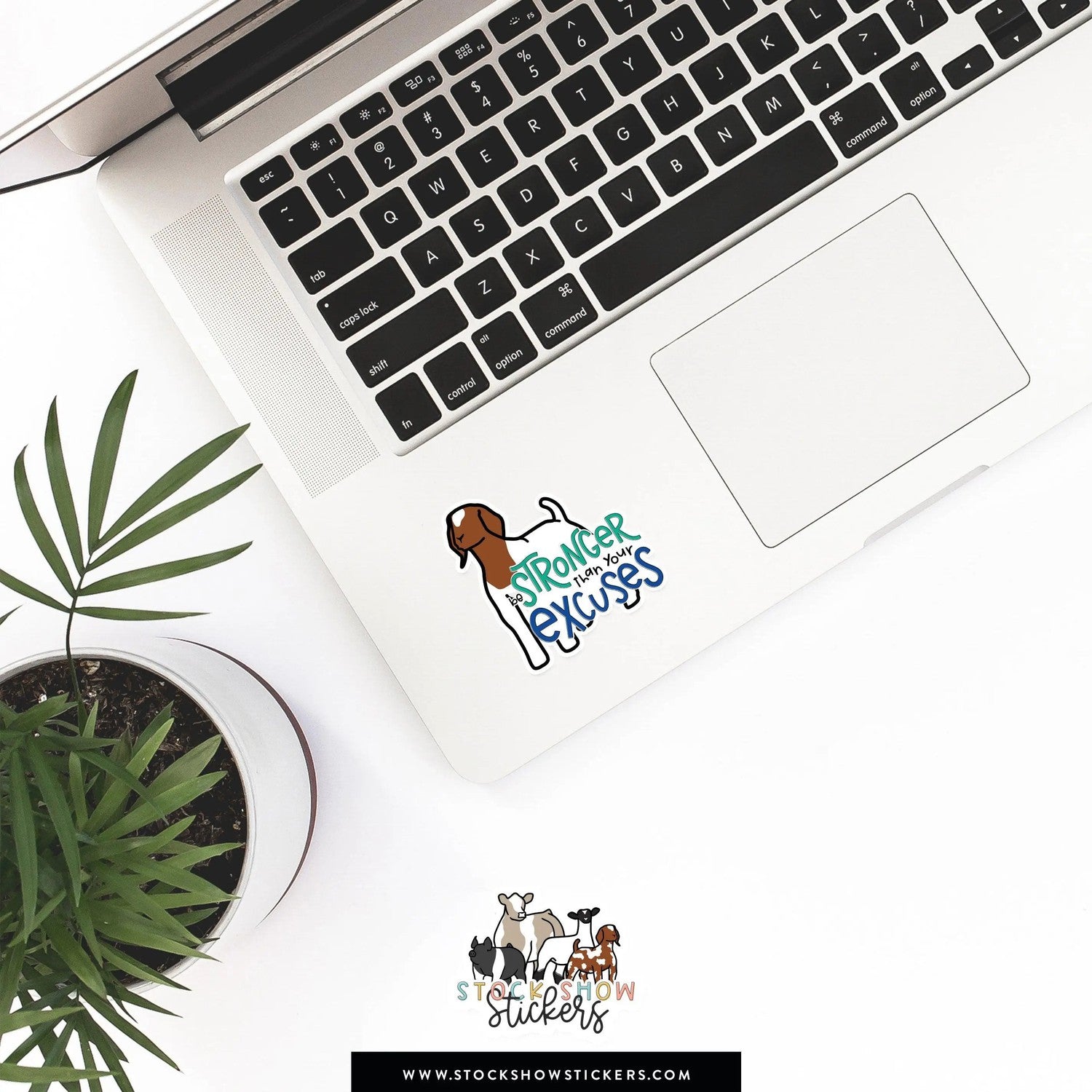 Custom Made Stronger Than Your Excuses Livestock Stickers Stock Show Livestock - Livestock &amp; Co. Boutique