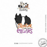 Custom Made Stronger Than Your Excuses Livestock Stickers Stock Show Livestock - Livestock &amp; Co. Boutique