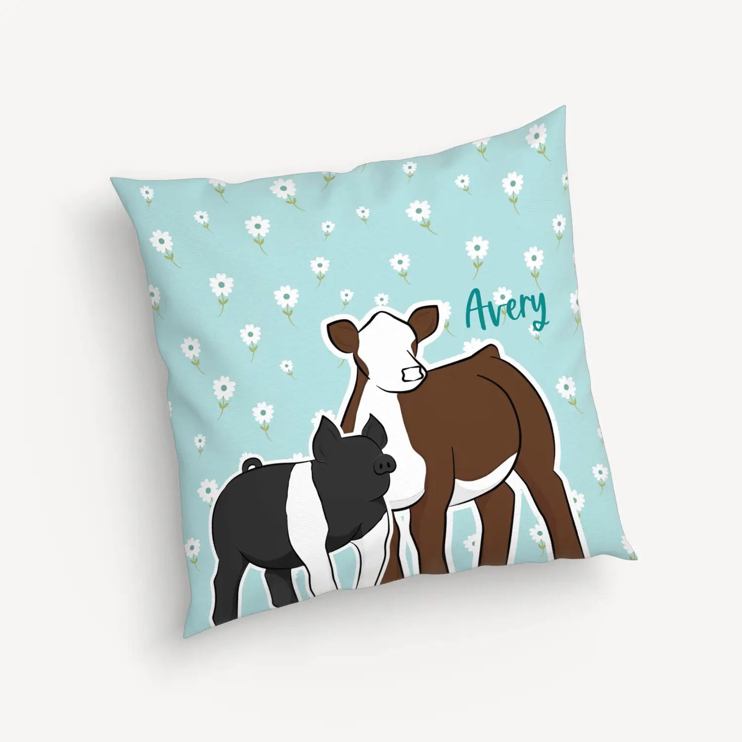 Custom Made Throw Pillow - Signature Patterns Stock Show Livestock - Livestock &amp; Co. Boutique