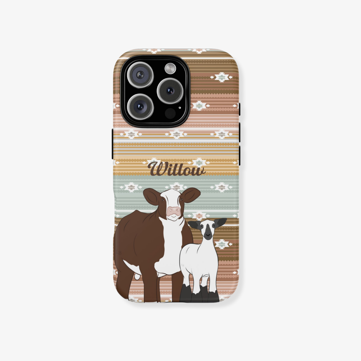 Personalized Livestock Phone Case - Serape Designs
